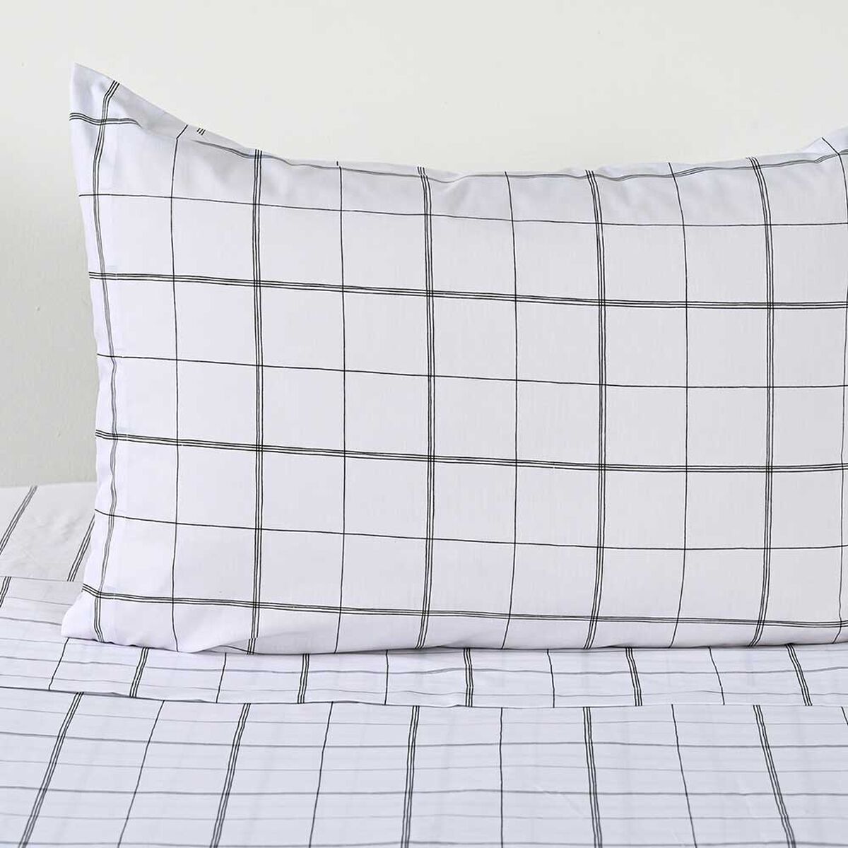 Juego de Sábanas Elements & Co 200 Hilos 1,5 Plazas Squard Blanco