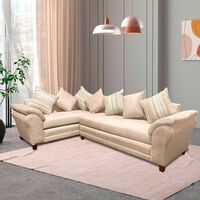 Sofá Seccional Izquierdo Living Factory Capri 5 Cuerpos Beige