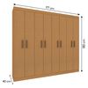 Closet Vekkahome Magnus 8 Puertas Caf&eacute; Claro