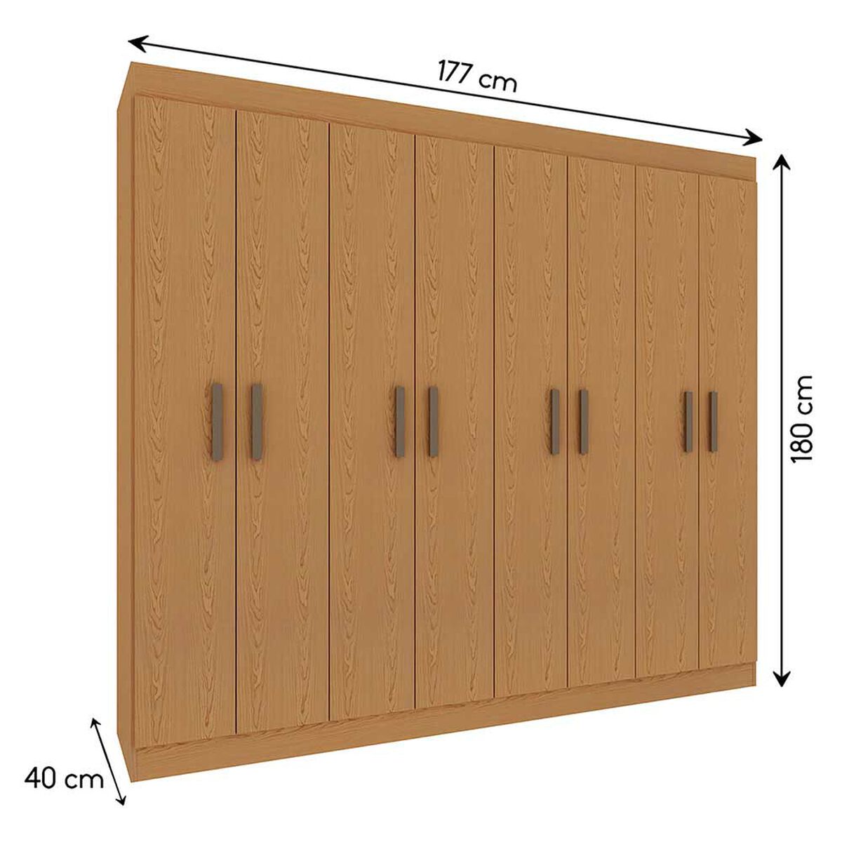 Closet Vekkahome Magnus 8 Puertas Caf&eacute; Claro