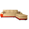 Seccional Derecho Elegant Houston Cheise Tela/PU 5 Cuerpos Beige