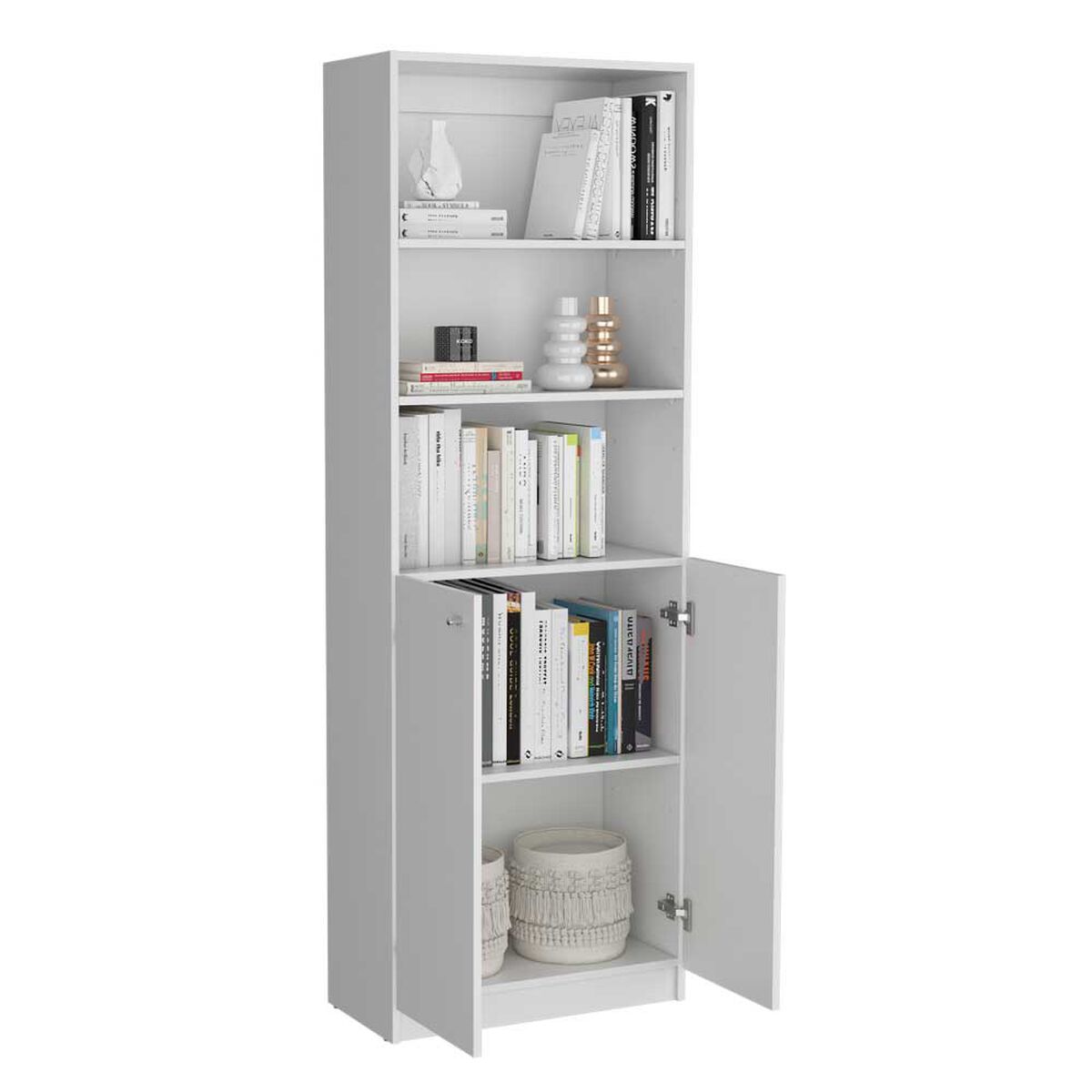 Estante 2 Puertas + Estante 5 Repisas + 2 Complementos TuHome Home Blanco