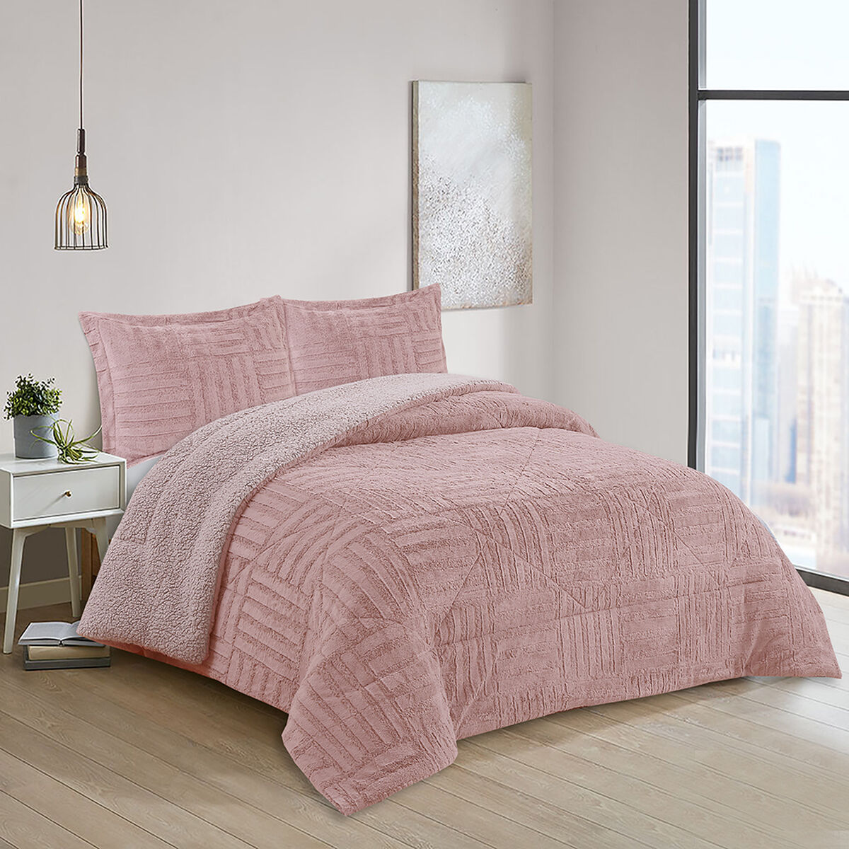 Cubrecama Doral King Rosa Senses