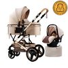 Coche Travel System con Accesorios Dorado Luxury LuBabycas