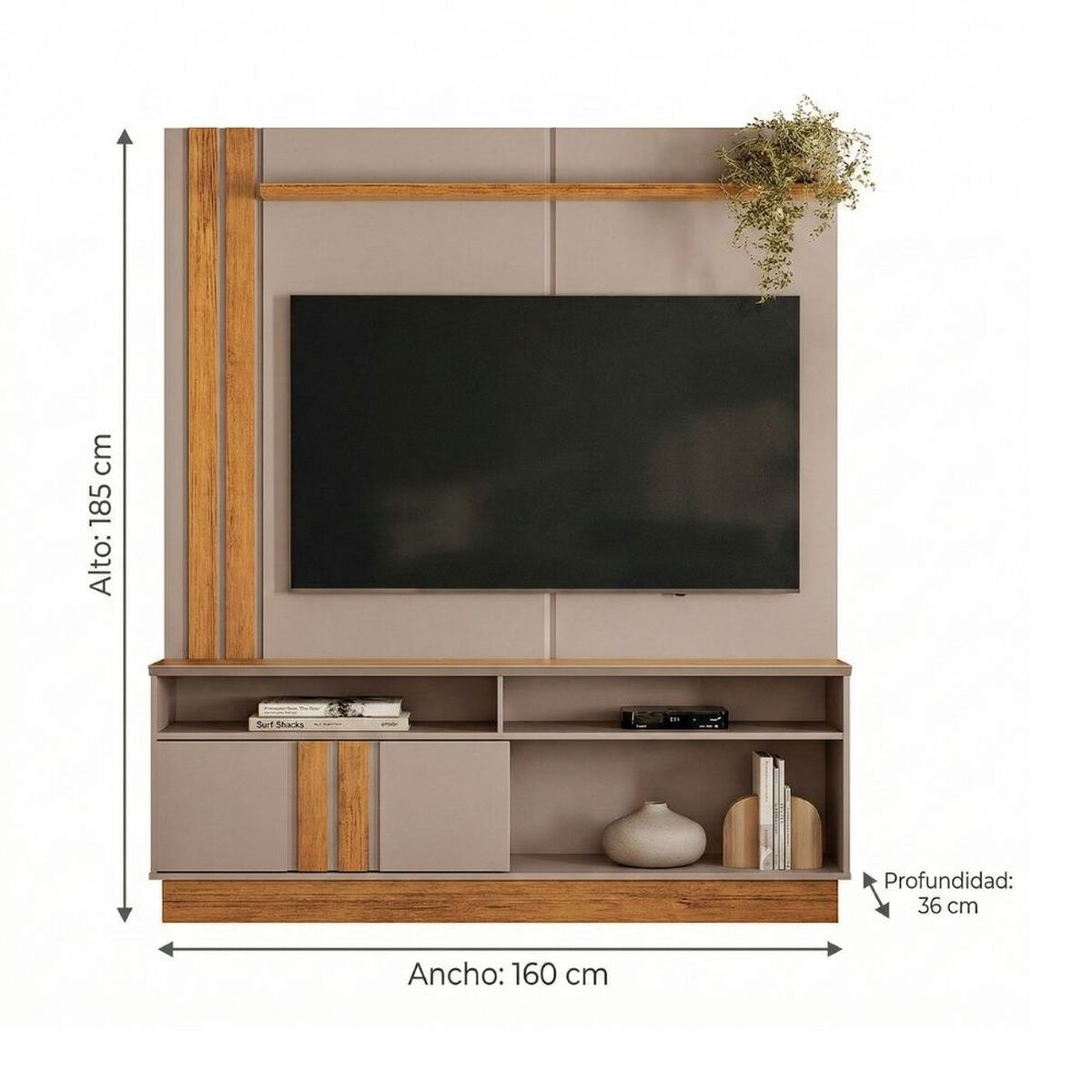 Estante TV Exit Fortaleza Hasta 60" Gris