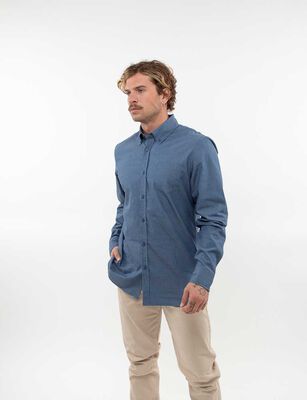 Imagen 1 del producto Camisa Hombre Zibel Azul, Blanco, Gris