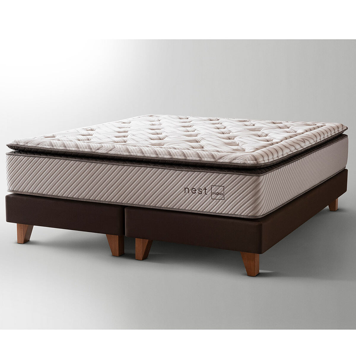 Cama Europea Rosen Base Dividida 2 Plazas Nest