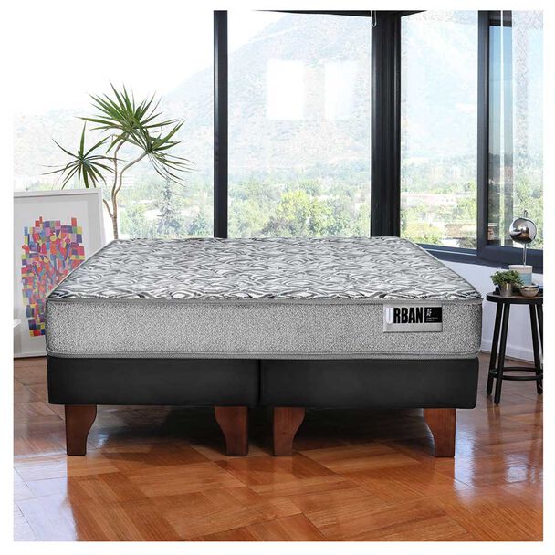 Cama Europea Latam Home 2 Plazas Cannon Negro