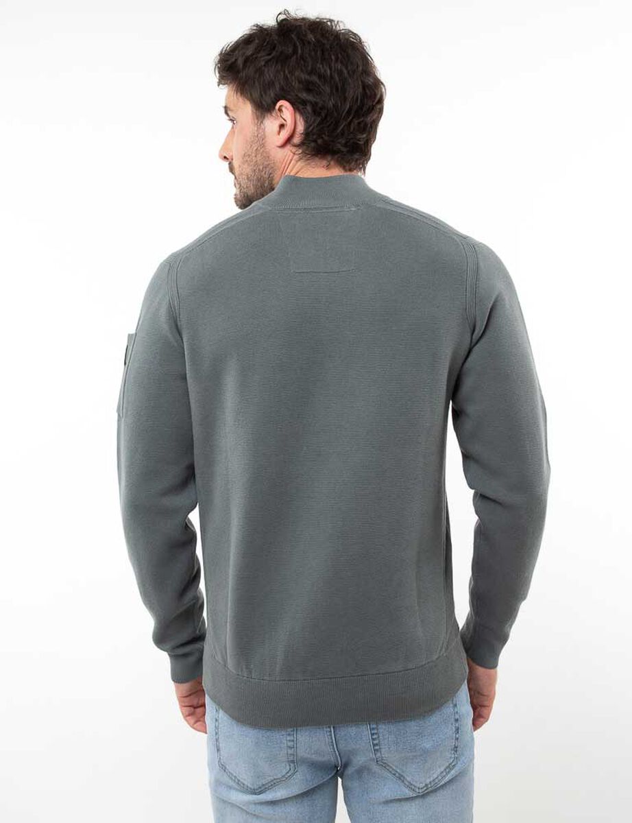 Sweater Medio Cierre Slim Hombre Zibel