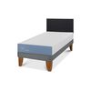 Cama Europea CIC 1 Plaza Excellence + Respaldo Villarrica Negro