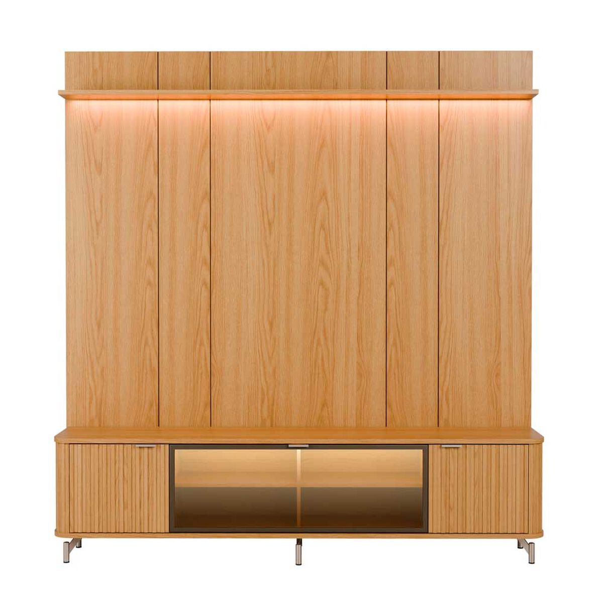 Rack + Panel TV Decocasa Neon Float hasta 85" Carvalho