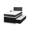 Cama Nido CIC Base Normal 1,5 Plazas Ortopedic + Respaldo + Velador Villarrica