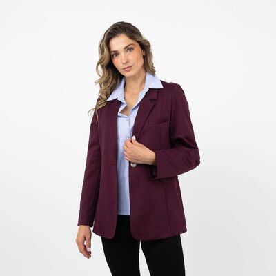 Blazer Mujer Zibel Burdeo, Negro