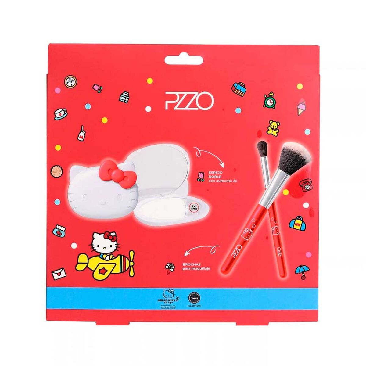 Set Petrizzio Hello Kitty Espejo + Brochas