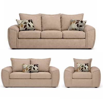 ELEGANT DETAIL Juego de Living Elegant Detail New Houston 3-2-1 Cuerpos Beige