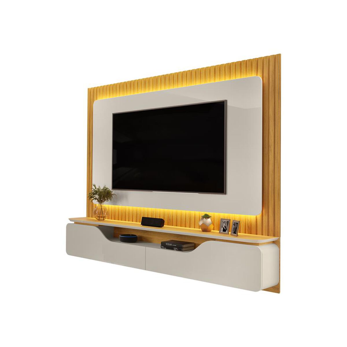 Panel TV Altavision Treviso Bali Gris y Caf&eacute; claro