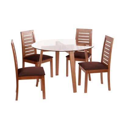Juego de Comedor Latam Home Valencia 4 Sillas Chocolate