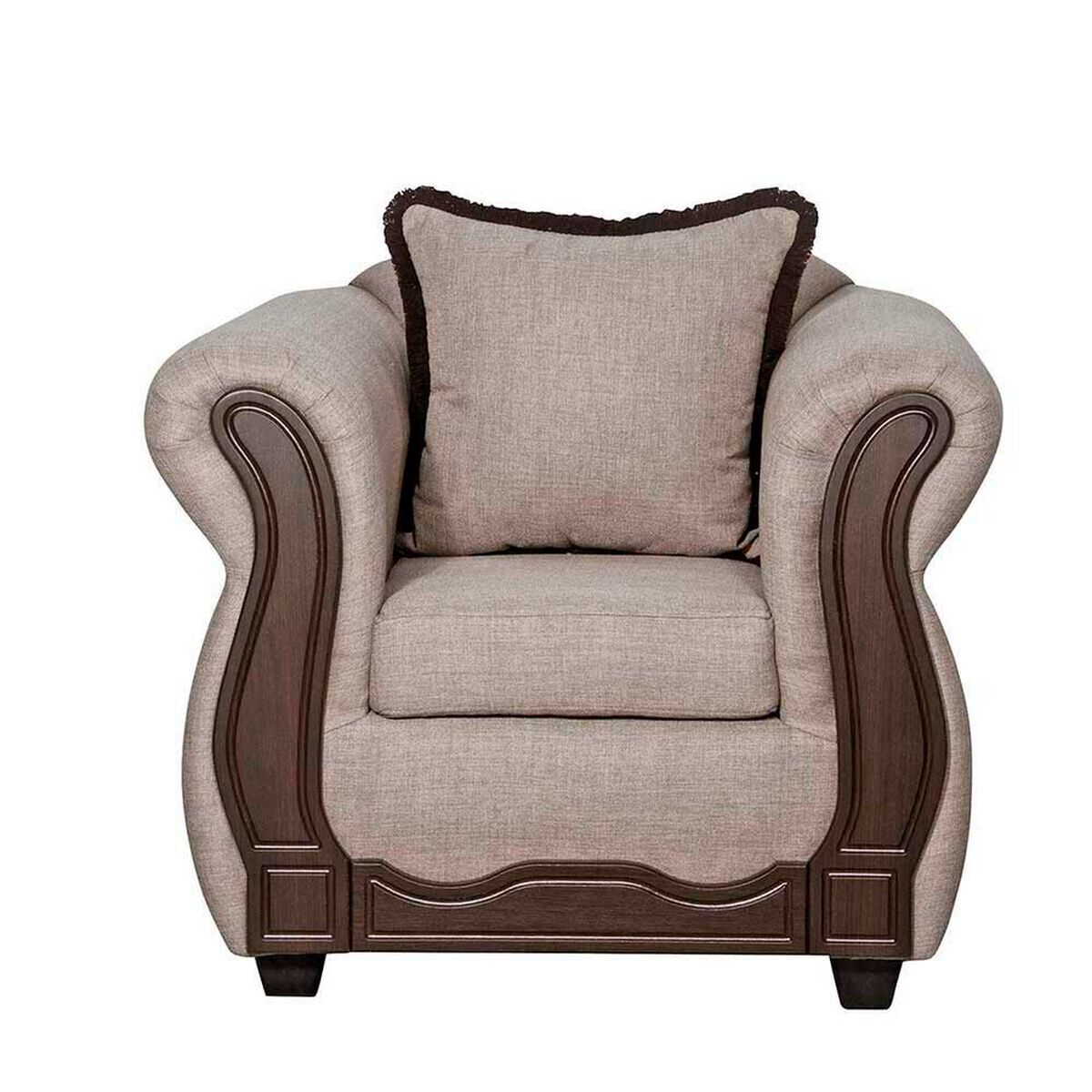 Juego de Living Black Factory Sofia 7 Cuerpos Beige