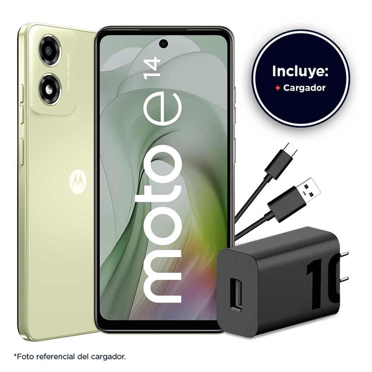 Celular Motorola Moto E14 64GB 6,6" Verde Liberado
