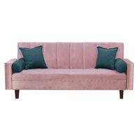 Futón Black Factory Vanguardia 3 Cuerpos Rosa Verde