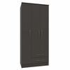 Clóset Vekkahome Pequim 3 Puertas 2 Cajones Negro