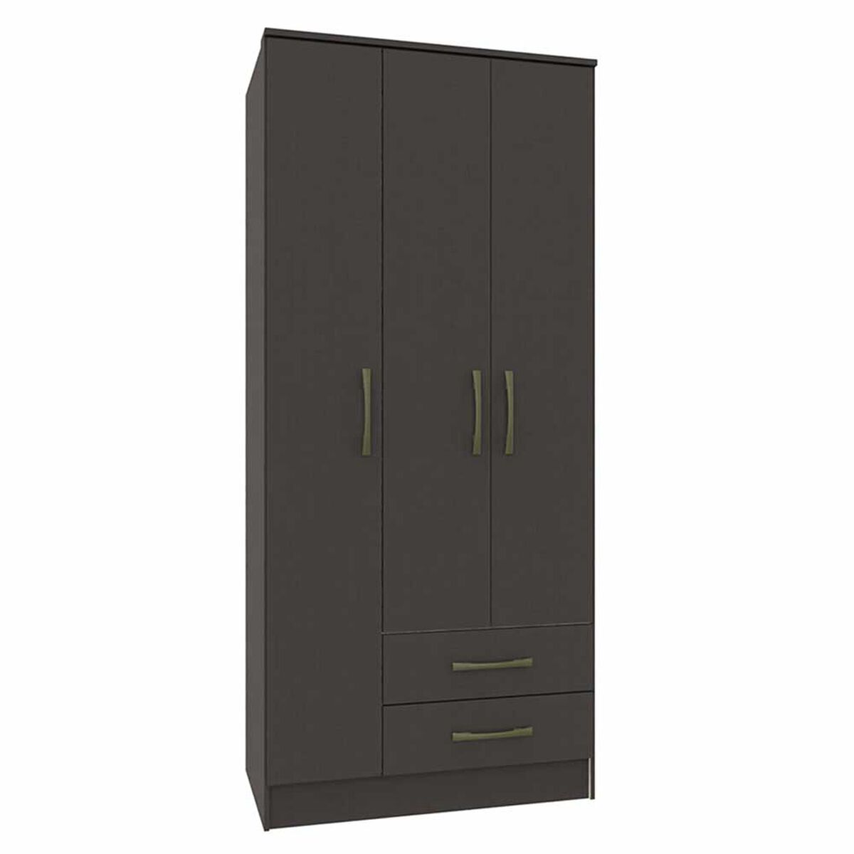 Clóset Vekkahome Pequim 3 Puertas 2 Cajones Negro