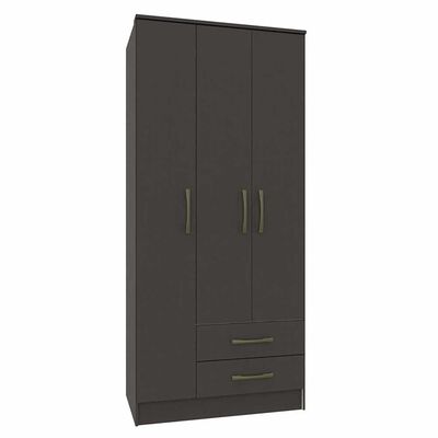Clóset Vekkahome Pequim 3 Puertas 2 Cajones Negro