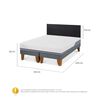 Cama Europea CIC Base Dividida 2 Plazas Excellence Plus + Respaldo Villarrica Negro