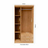 Closet Yardas Leticia 3 Puertas 2 Cajones Nogal