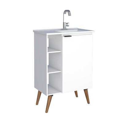 Imagen 1 del producto Vanitorio + Lavamanos Vekkahome Hortensia Blanco