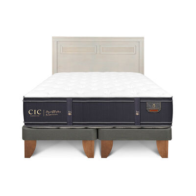 Cama Europea CIC Base Dividida King Grand Premium + Respaldo Milan Alpino