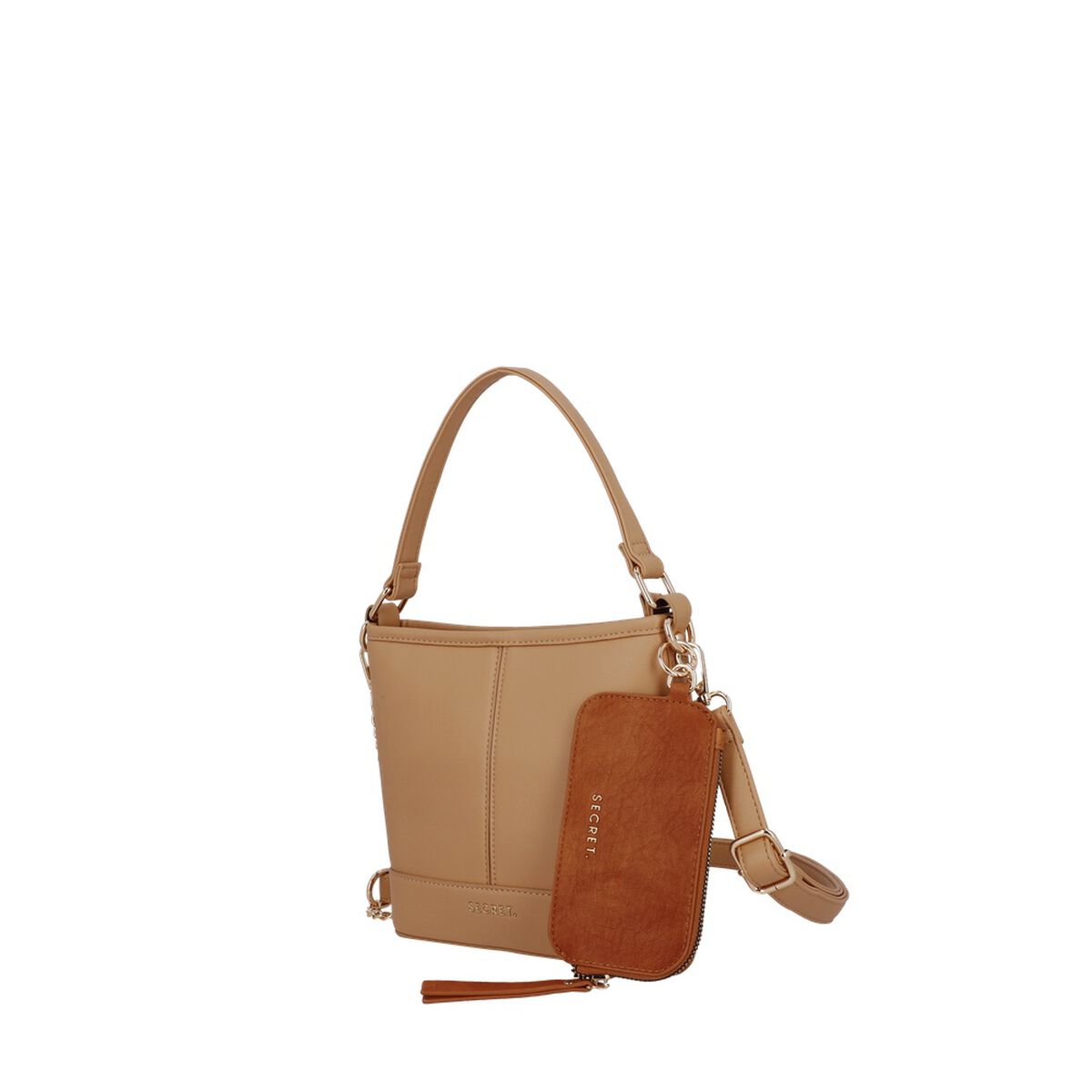 Cartera Bandolera Secret Malaga SC7 Mini Caf&eacute;