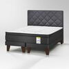 Cama Europea Drimkip King Hibrido Premium Base Dividida + Respaldo