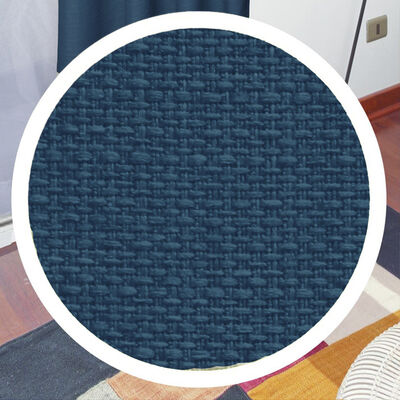 Imagen 2 del producto Combo Cortinas Doral Rustico 220 x 140 cm Azul Petroleo