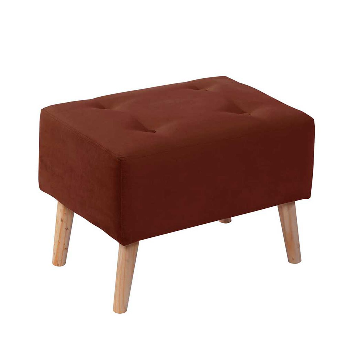 Pouf Latam Home Niza Tela Velvet Chocolate