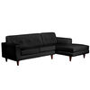 Sof&aacute; Seccional Derecho Latam Home Salerno 3 Cuerpos Negro