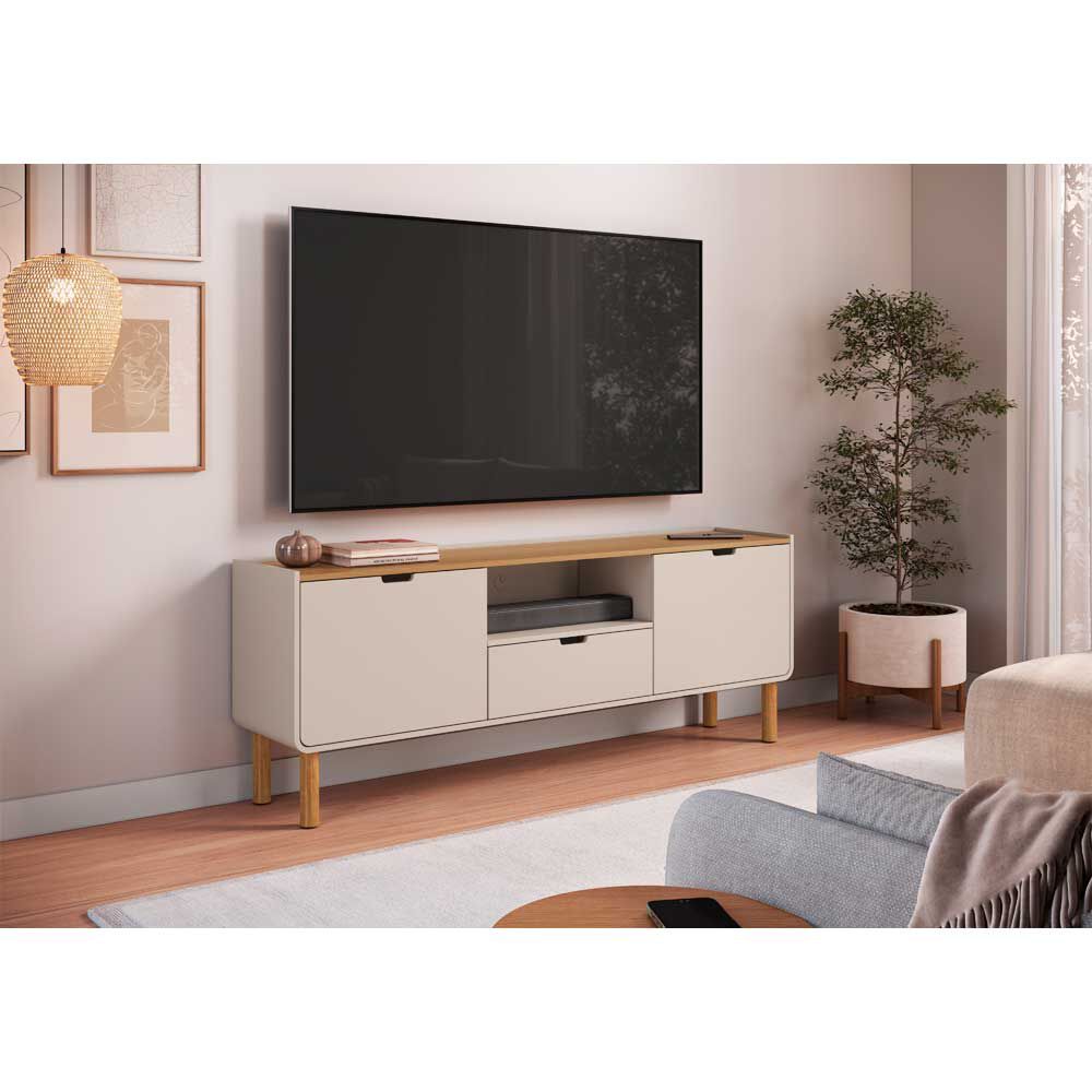 Rack Decocasa Aura hasta 75" Off White