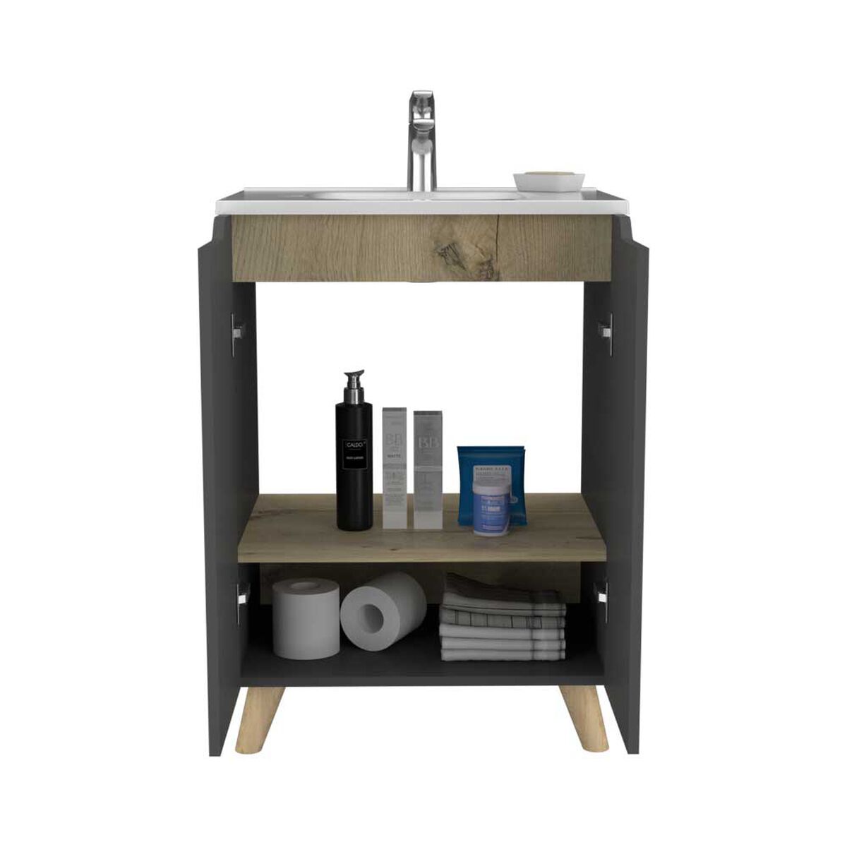Mueble Lavamanos TuHome Laurent 1 Puerta Plomo