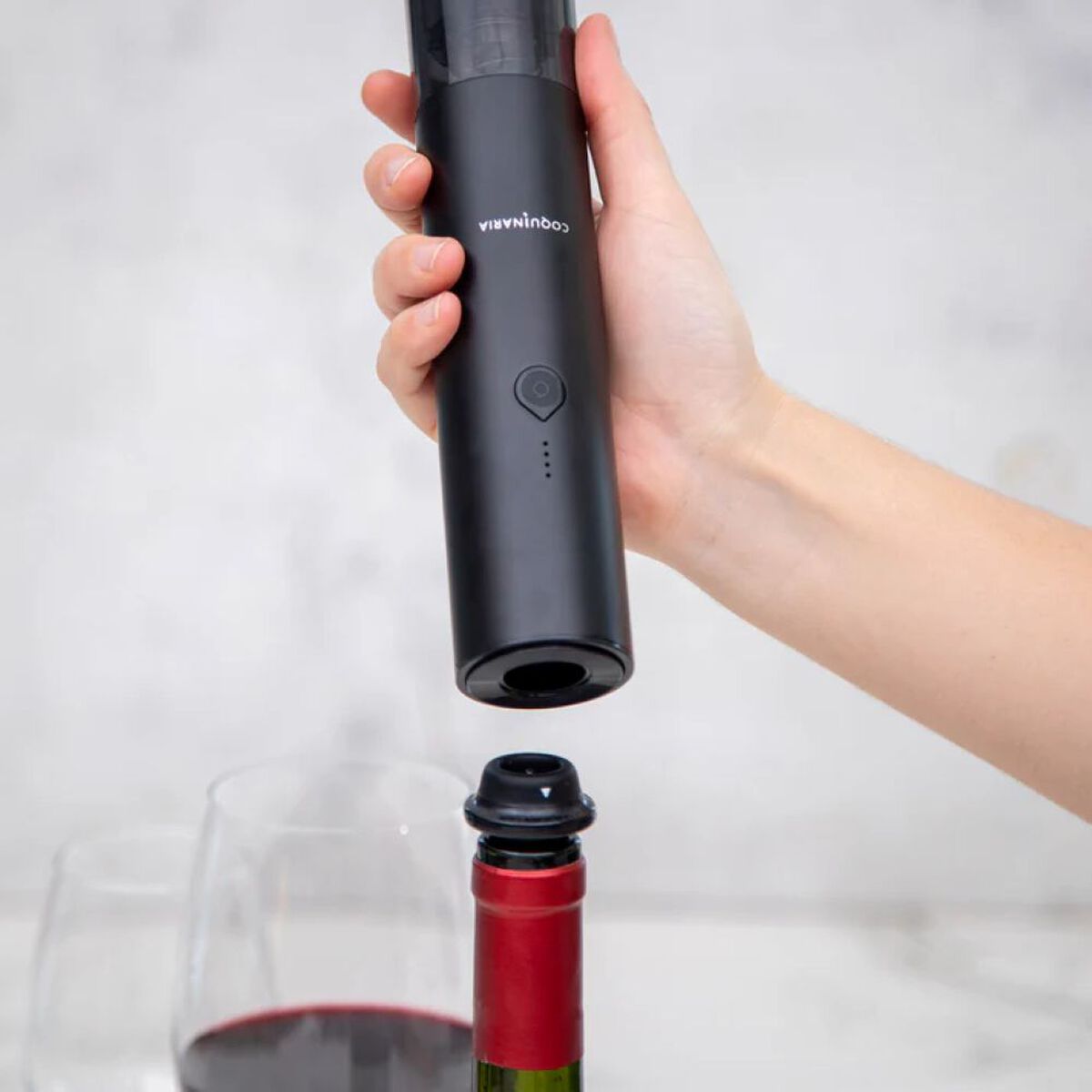Set Abridor de Vinos y Bomba al Vac&iacute;o 2 en 1 + 2 Tapones Coquinaria