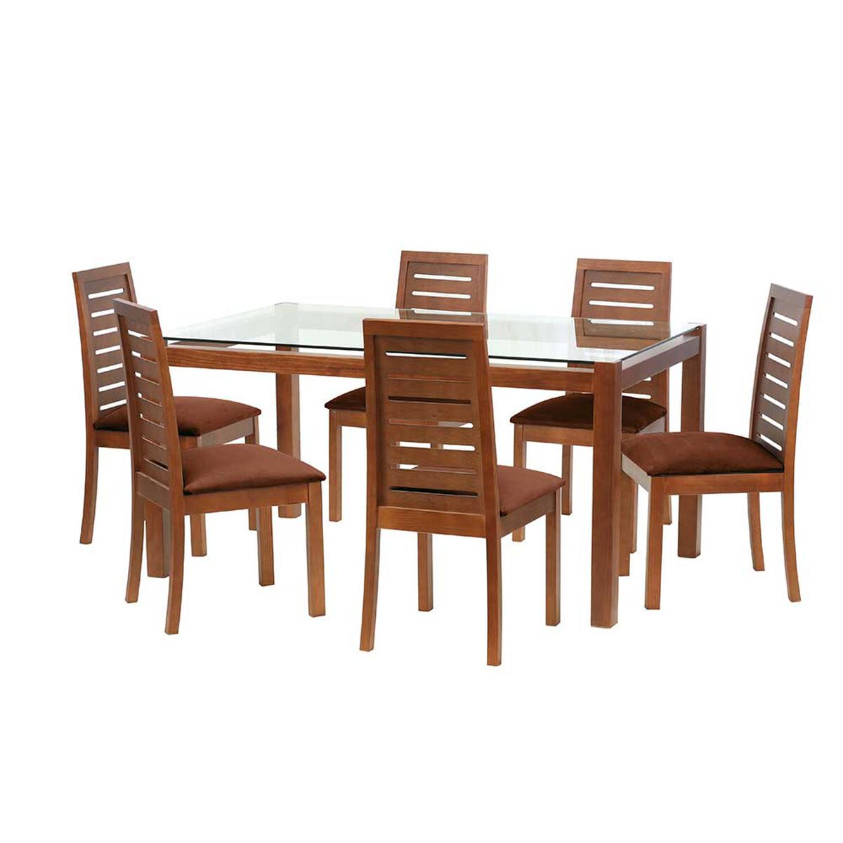 Juego de Comedor Latam Home Barcelona 6 Sillas Chocolate
