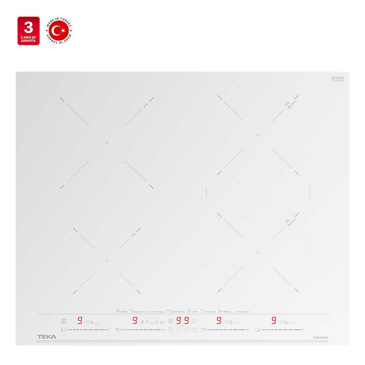 Encimera Eléctrica Teka IZC-64630 WH 4 Quemadores