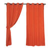 Set Cortinas Jacquard Argolla Nogal Terra 140X220+5 Cm