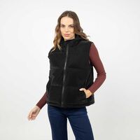 Parka Sin Mangas Mujer Soviet Negro, Verde