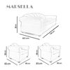 Juego de Living Elegant Detail Marsella Sofá 3 Cuerpos + Dos Sillones 1 Cuerpo Rojo