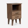Cama Europea Rosen 1,5 Plazas Indie + Respaldo + Velador Sicilia