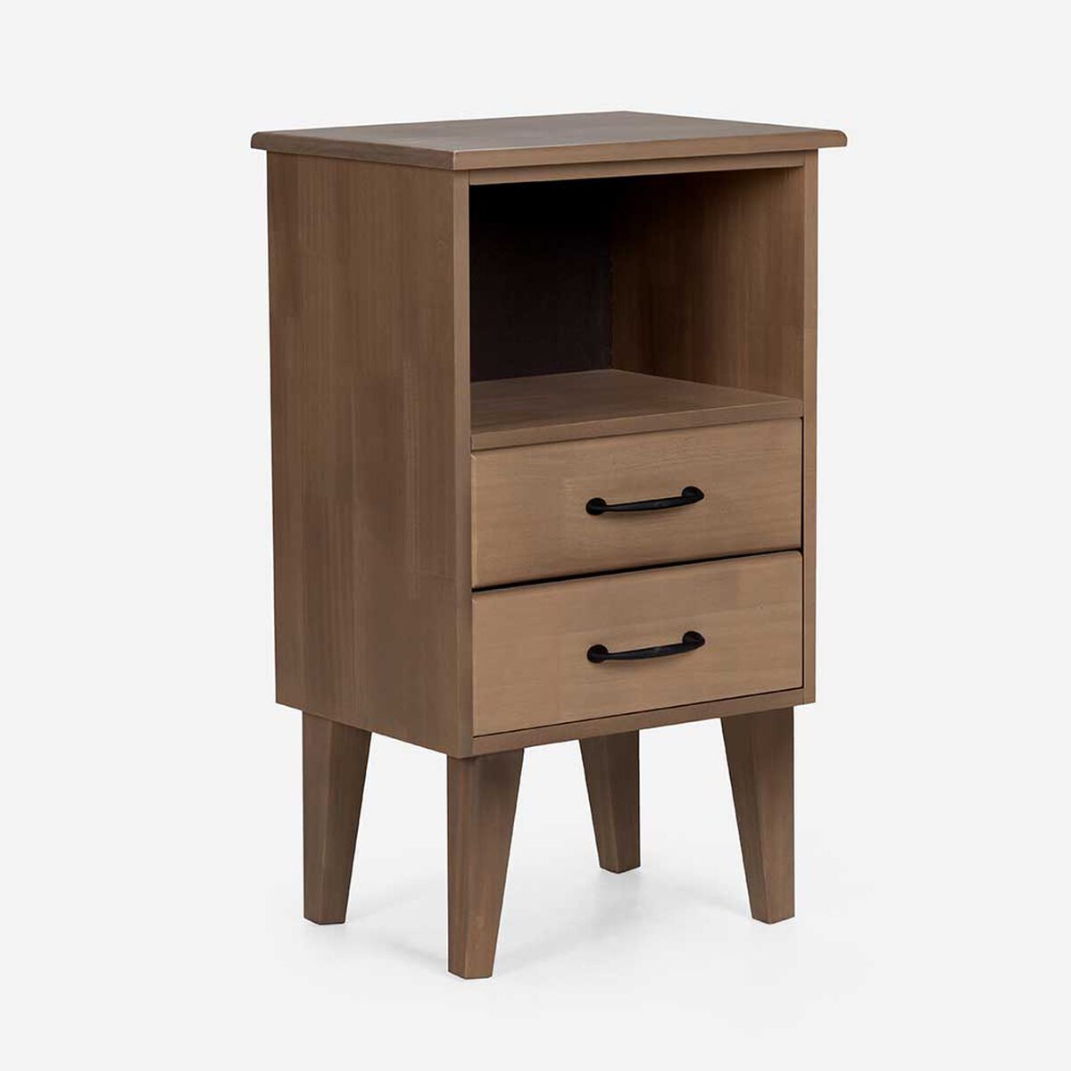 Cama Europea Rosen 1,5 Plazas Indie + Respaldo + Velador Sicilia