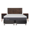 Box Spring CIC Base Dividida King Ortopedic Advance + Respaldo + 2 Veladores Baker