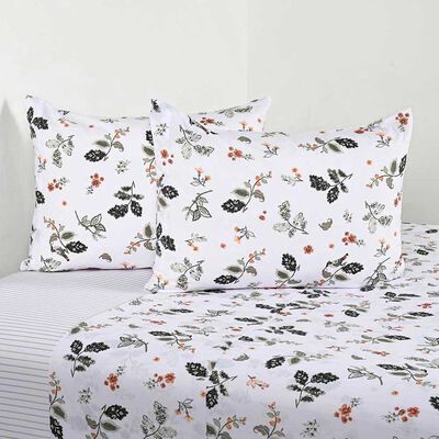 Imagen 1 del producto Juego de Sábanas Elements & Co 200 Hilos 2 Plazas Bird Blanco