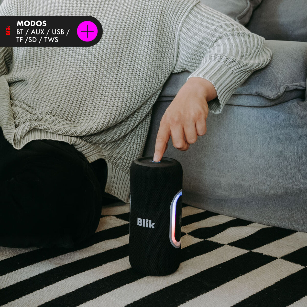 Parlante Bluetooth Blik Hypebass40 negro