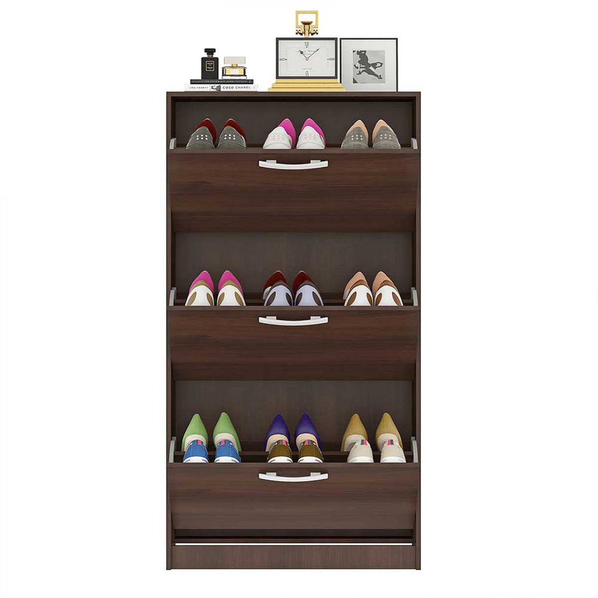 Zapatero Vekkahome Nick 3 Puertas Beige 